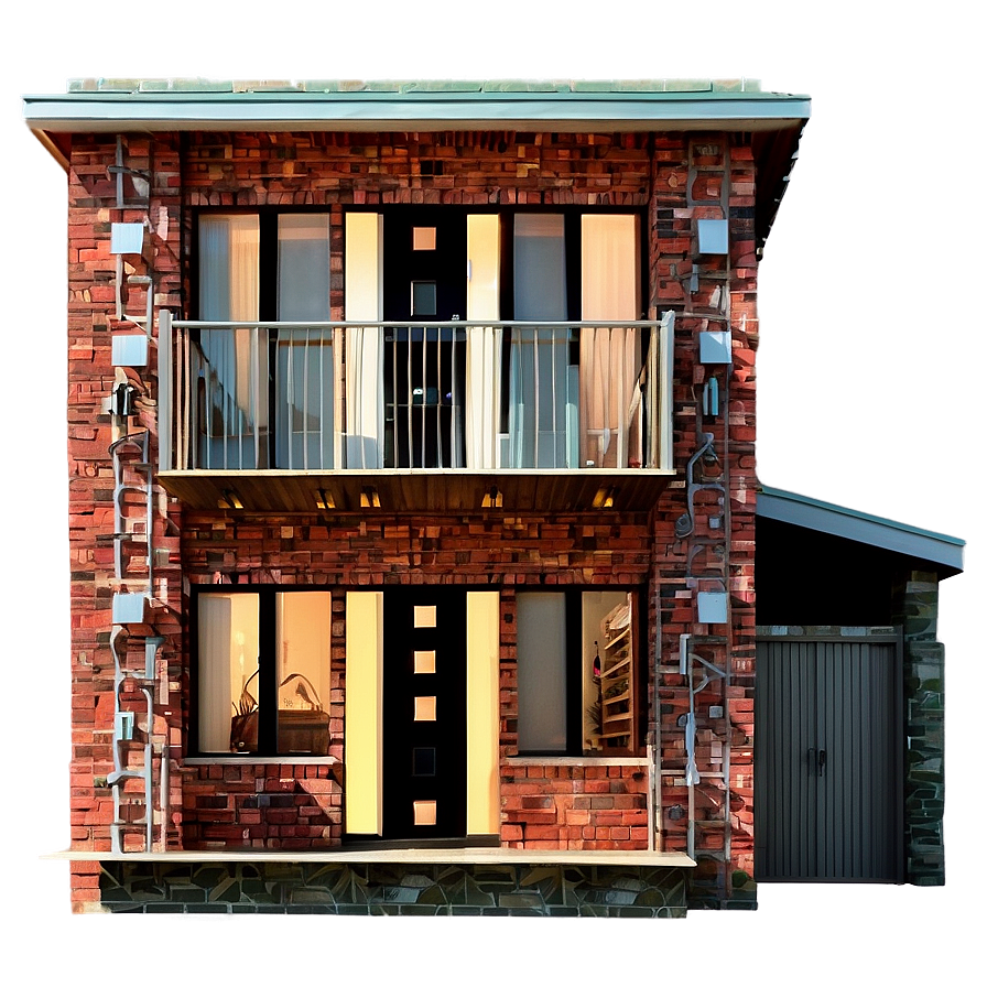 Brick House Elevation Png 05062024 PNG Image