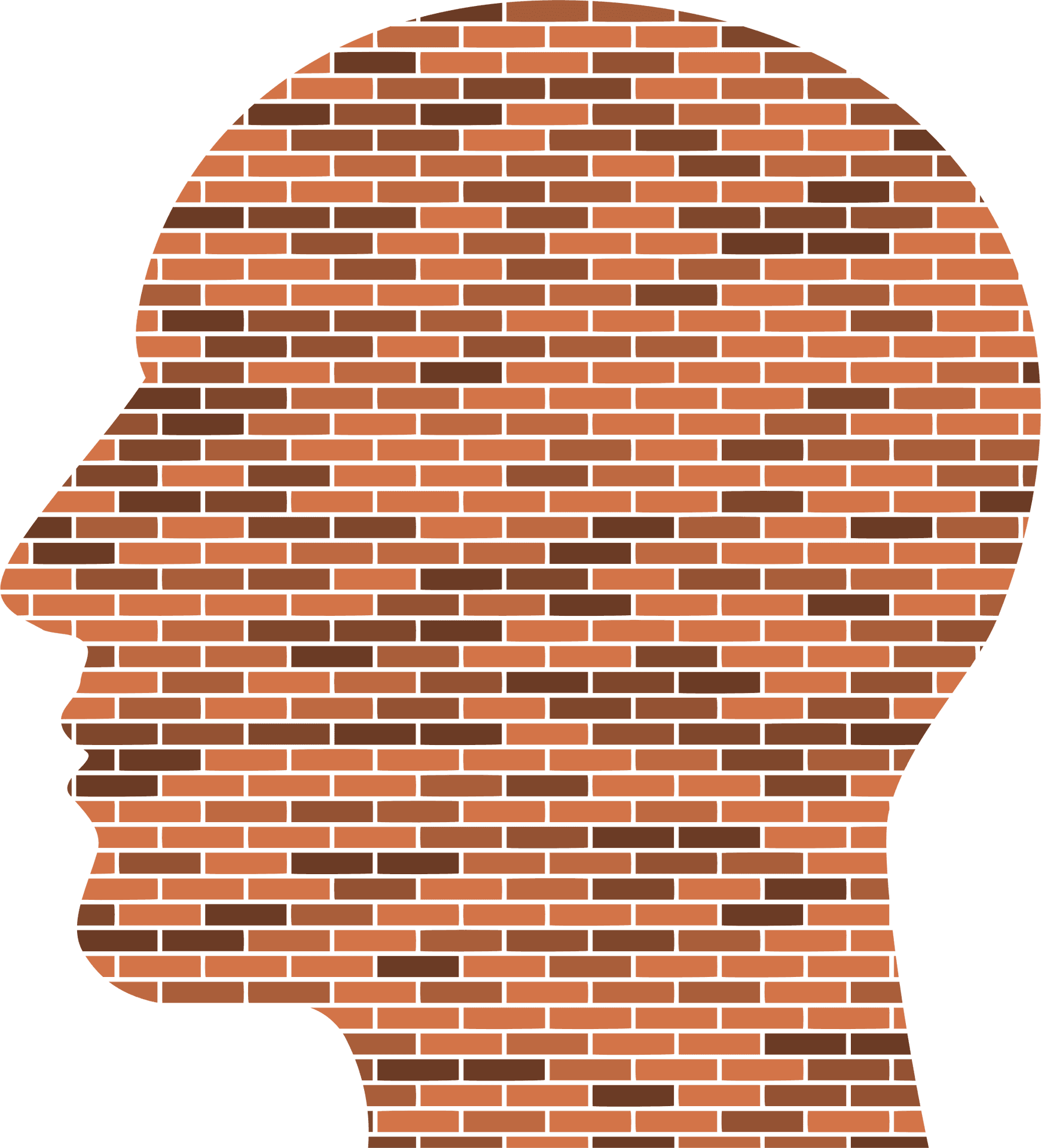 Brick Silhouette Profile PNG Image