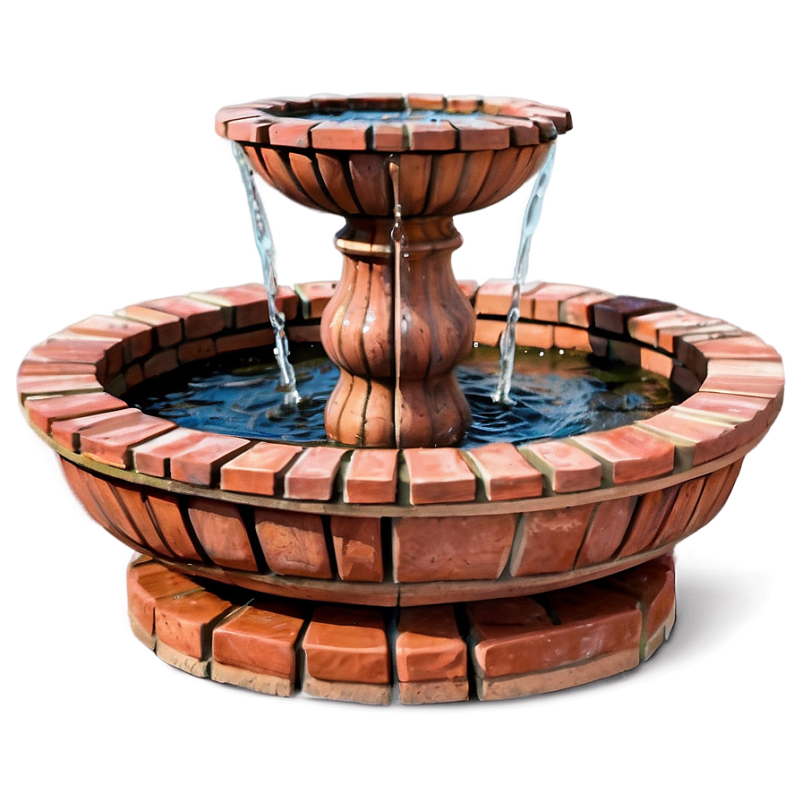 Brick Water Fountain Png 05062024 PNG Image