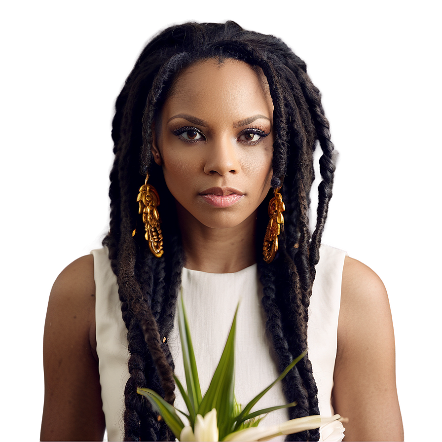 Bridal Dreadlocks Hairstyles Png 06252024 PNG Image