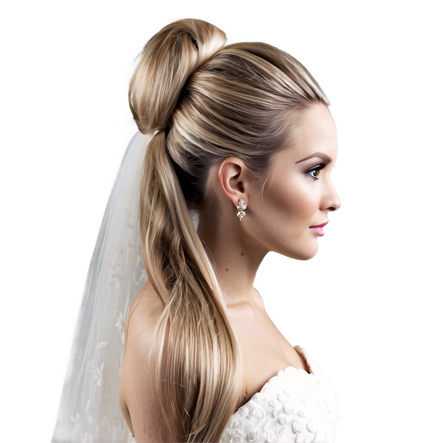 Bridal Ponytail Elegance Png 06262024 PNG Image