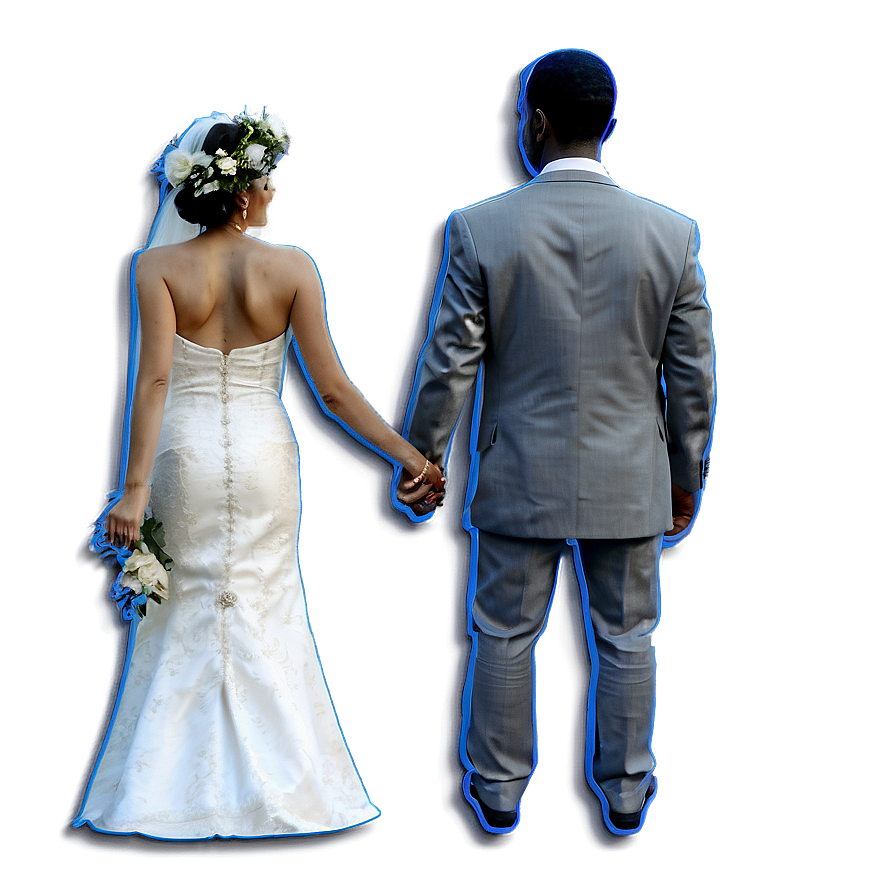 Bride And Groom On Beach Png Ann PNG Image