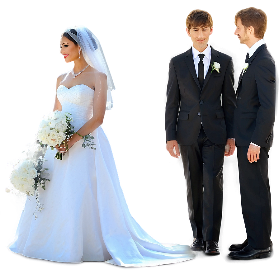 Bride And Groom Outline Png Ydu PNG Image