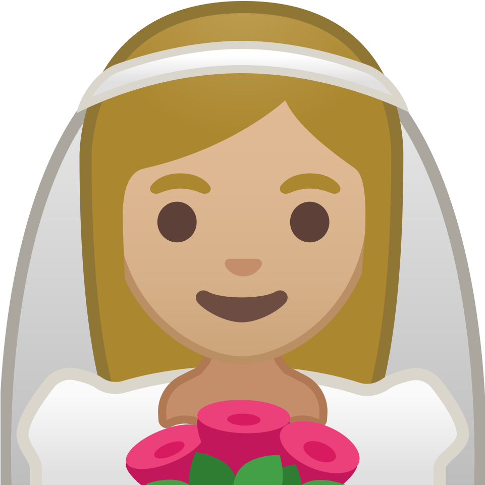 Bride Emojiwith Bouquet PNG Image