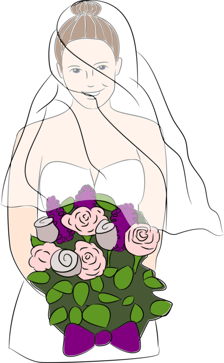 Bridewith Bouquet Clipart PNG Image