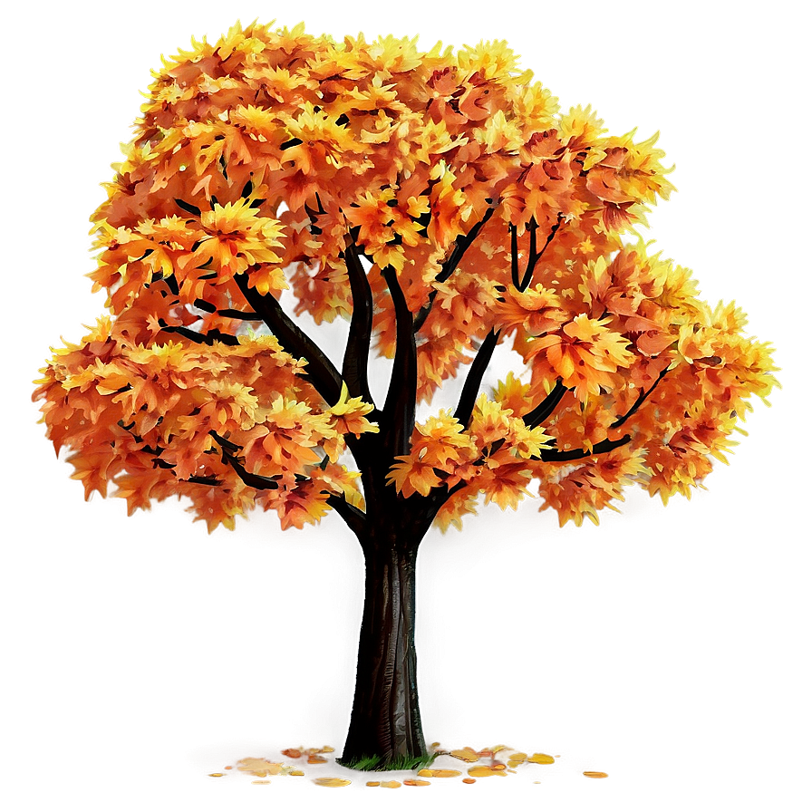 Bright Autumn Tree Png Raw PNG Image