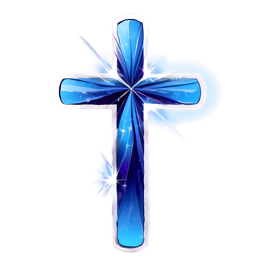 Bright Blue Cross Composition Png Qxg PNG Image