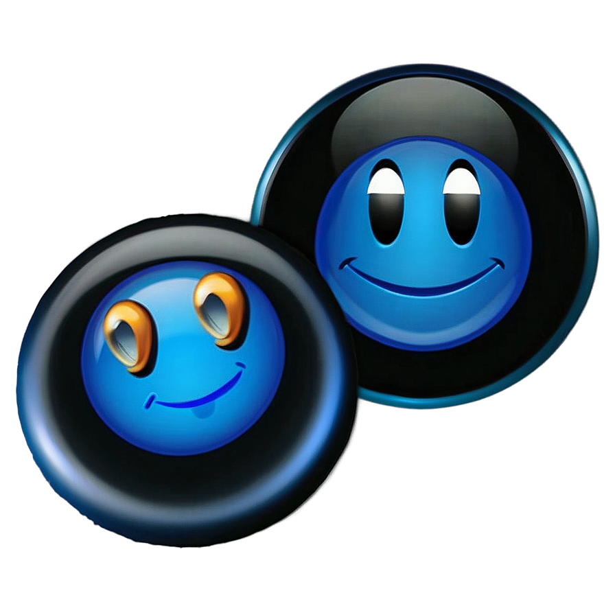 Bright Blue Emojis Png Compilation Dfl PNG Image