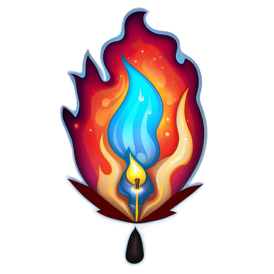 Bright Cartoon Fire Glow Png Fpn66 PNG Image