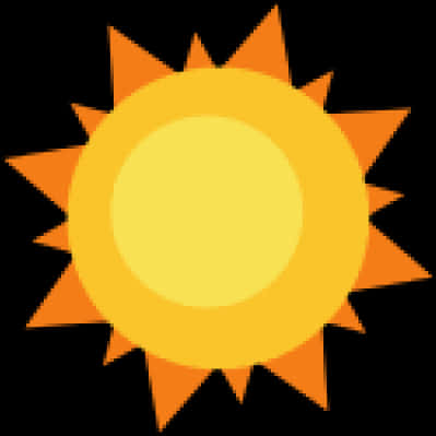 Bright Cartoon Sun Transparent Background PNG Image