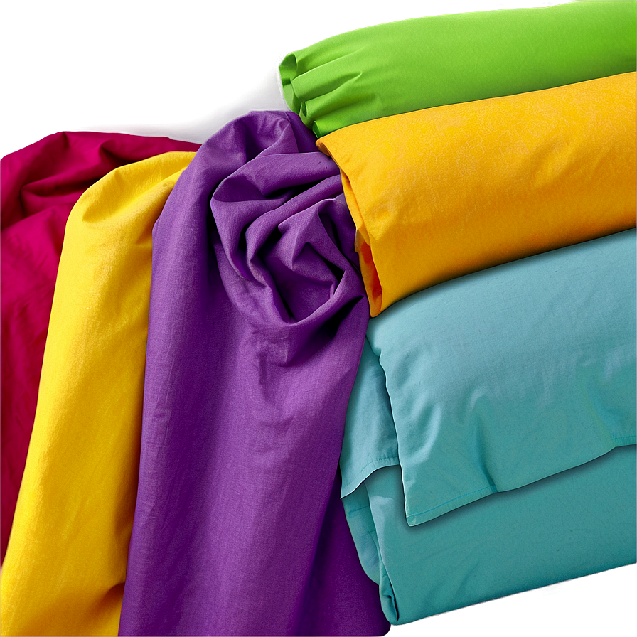 Bright Colored Bed Sheets Png 06282024 PNG Image