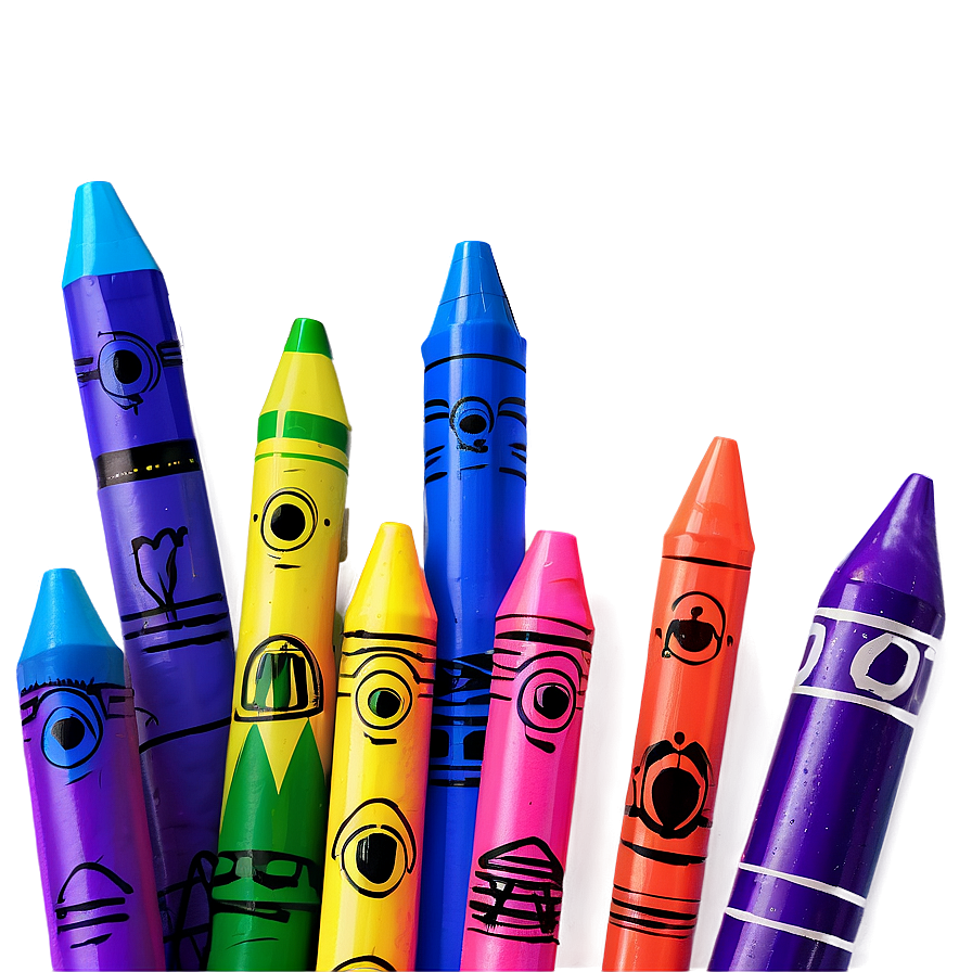 Bright Crayons Collection Png 54 PNG Image