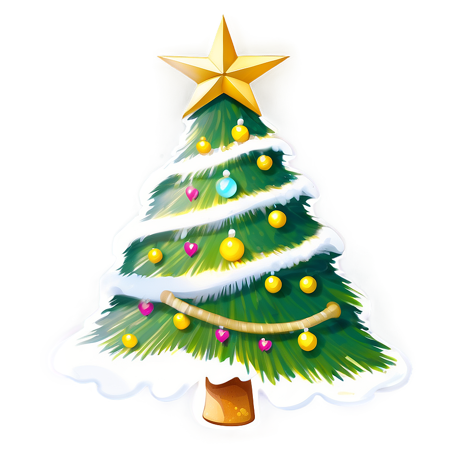 Bright Cute Christmas Tree Png Apk27 PNG Image