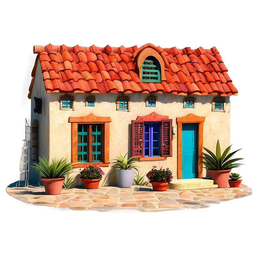 Bright Encanto House Scene Png 06122024 PNG Image