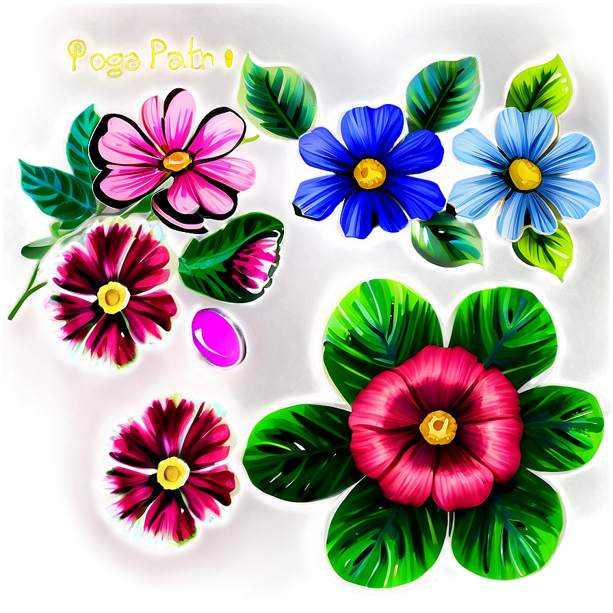 Bright Floral Pattern Png Pvb54 PNG Image