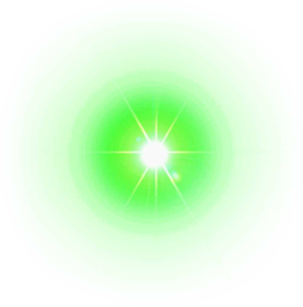 Bright Green Lens Flare Graphic PNG Image