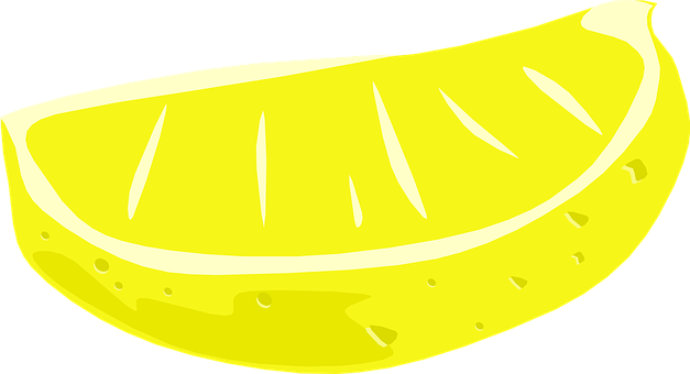 Bright Lemon Slice Illustration PNG Image