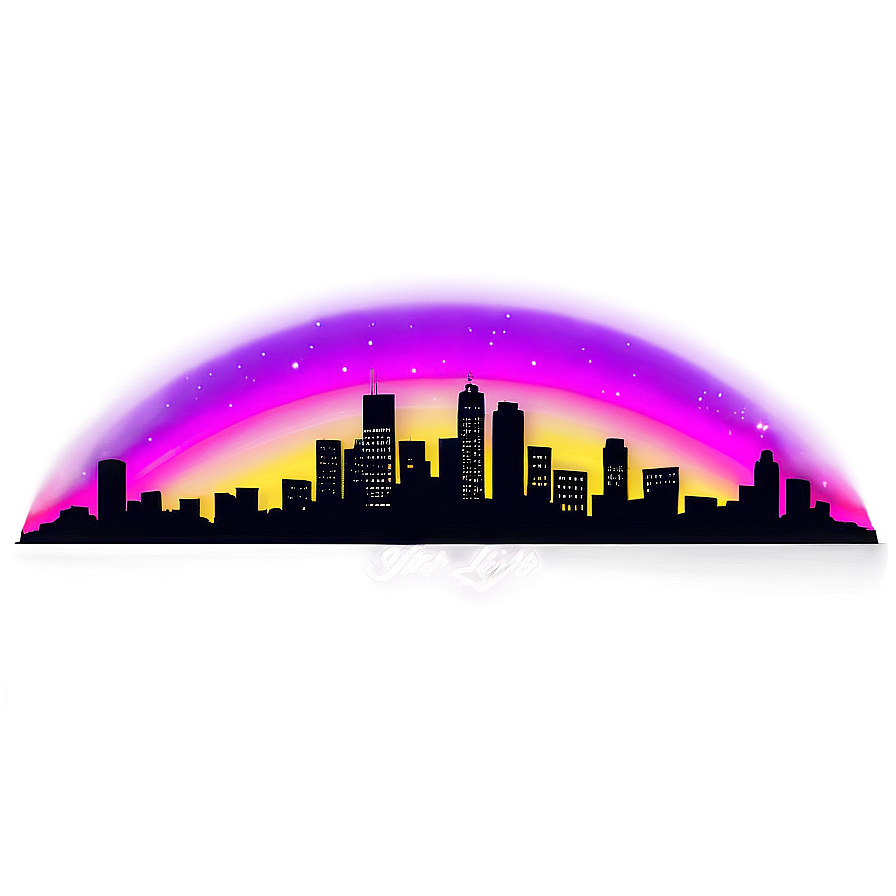 Bright Lights Skyline Png Arg70 PNG Image