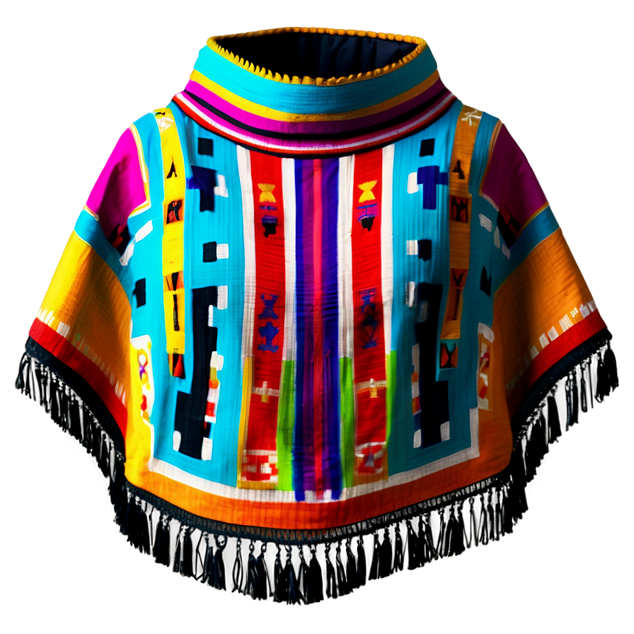 Bright Mexican Poncho Weave Png Rmx43 PNG Image