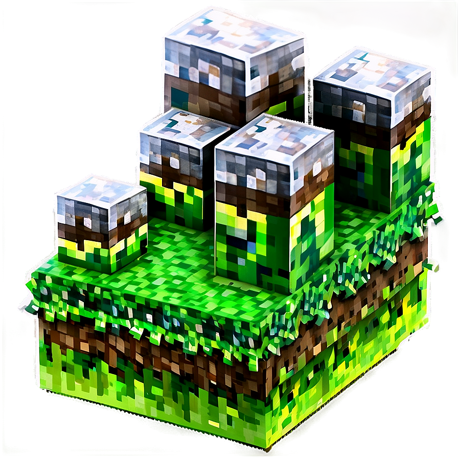 Bright Minecraft Grass Block Png Baf PNG Image