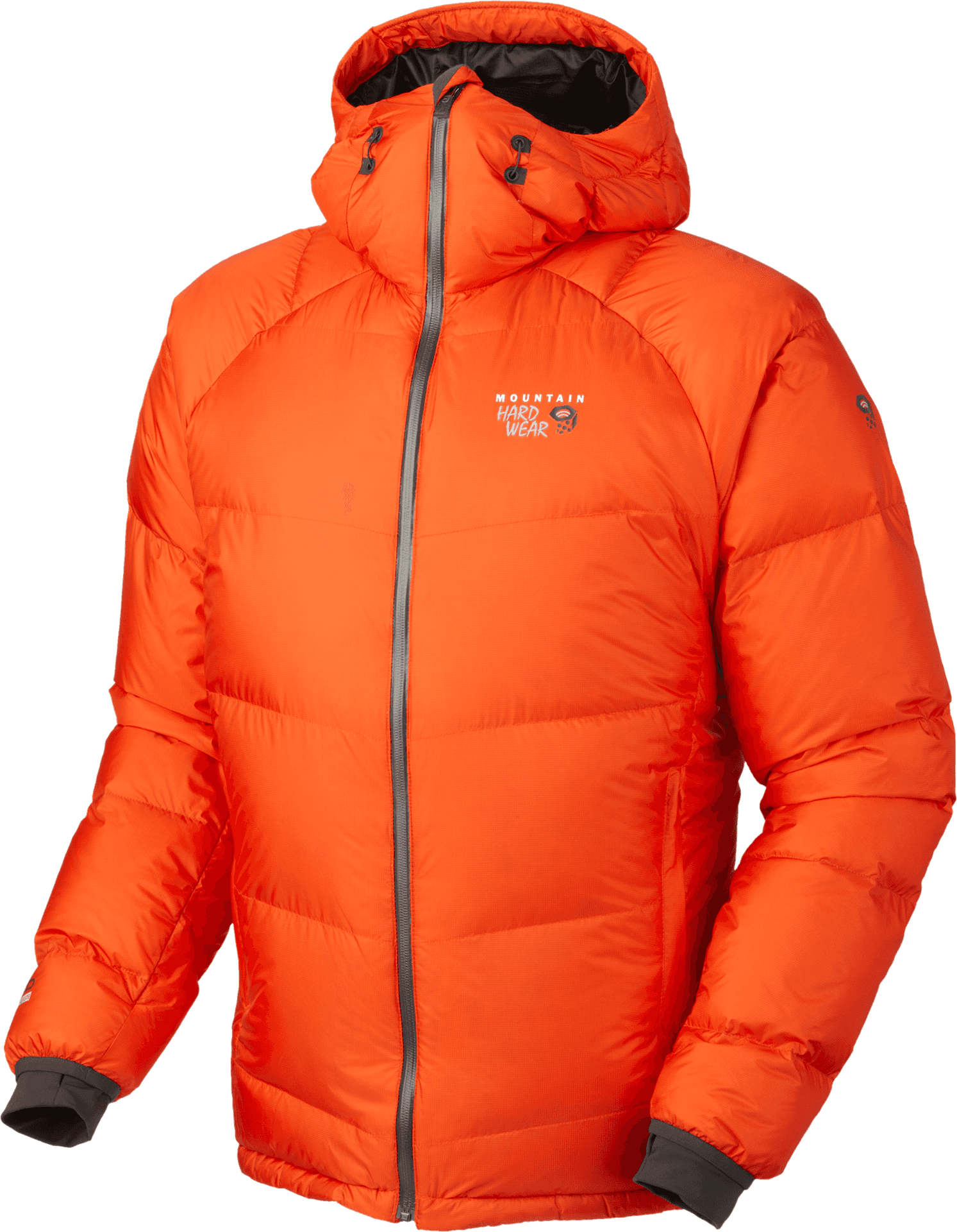 Bright Orange Puffer Jacket PNG Image