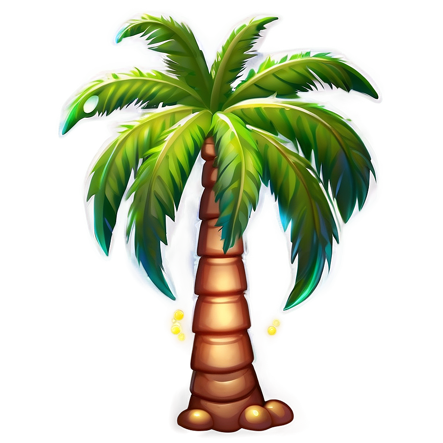 Bright Palm Tree Emoji Png Uoh52 PNG Image