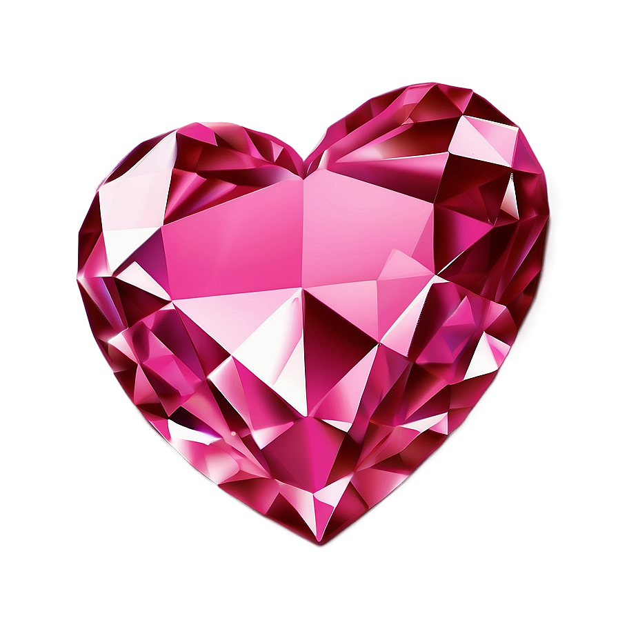 Bright Pink Heart Diamond Symbol Png 20 PNG Image