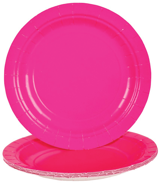 Bright Pink Paper Plate PNG Image