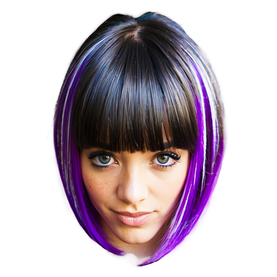 Bright Purple Hair Streaks Png 95 PNG Image