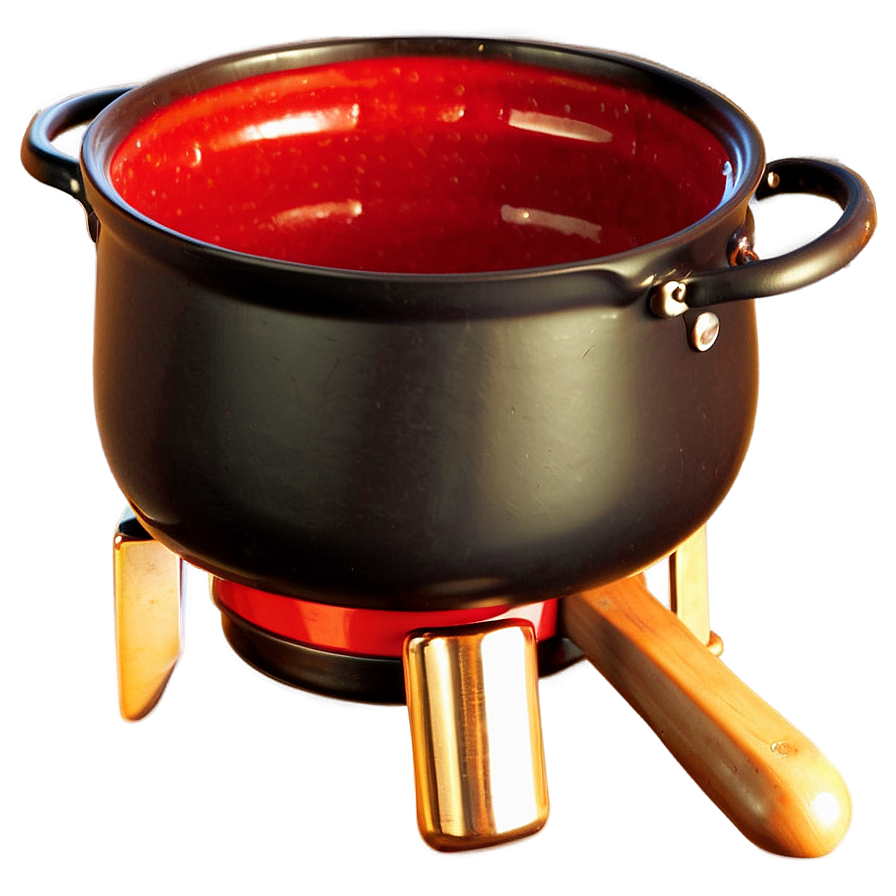 Bright Red Cooking Pot Png 3 PNG Image