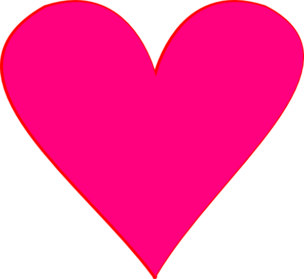 Bright Red Heart Vector PNG Image