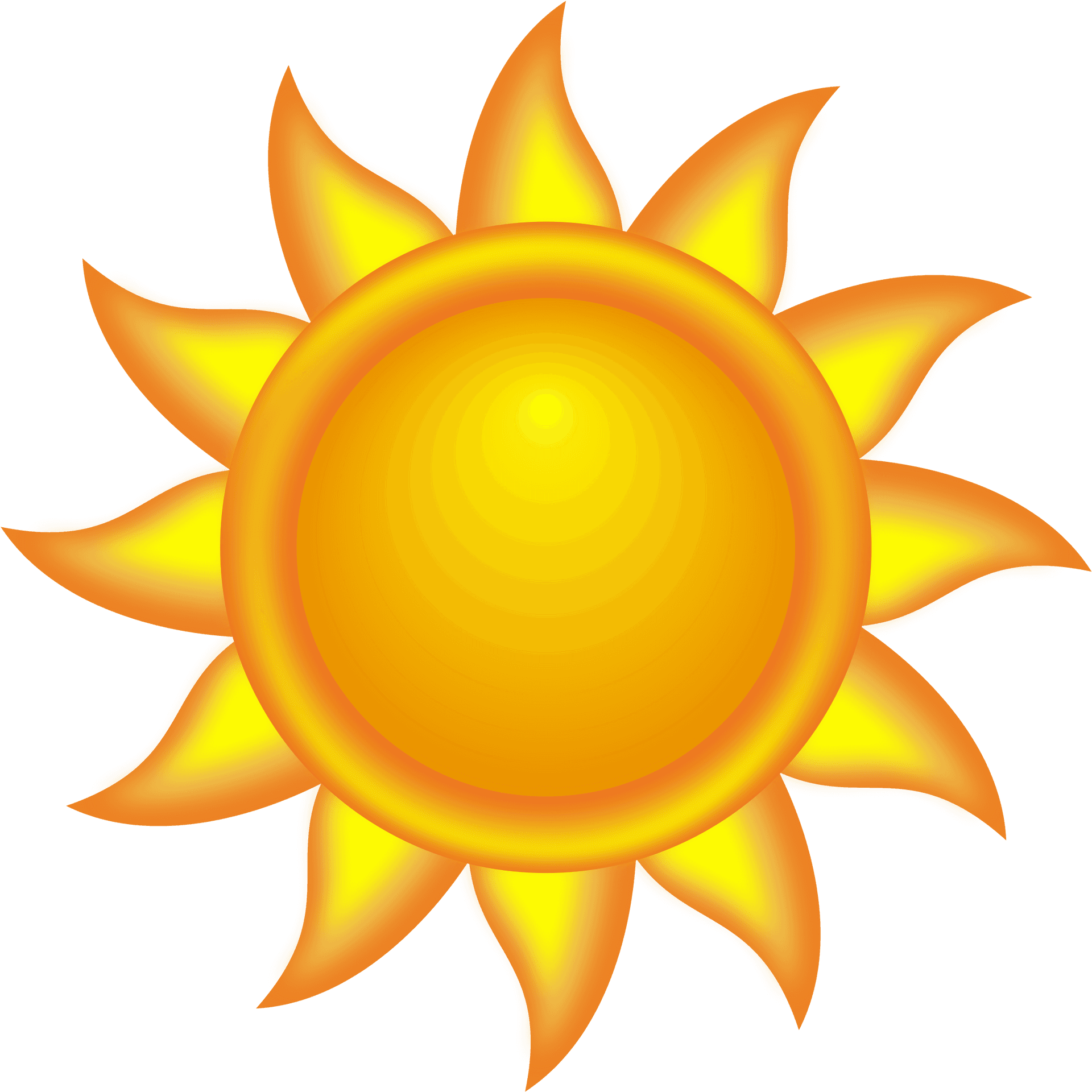 Bright Sun Clipart PNG Image