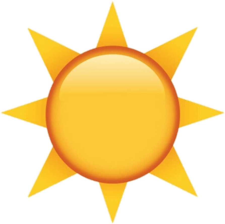 Bright Sun Emoji PNG Image