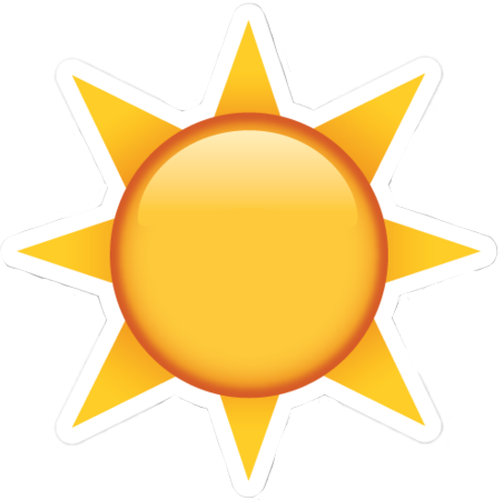 Bright Sun Emoji PNG Image