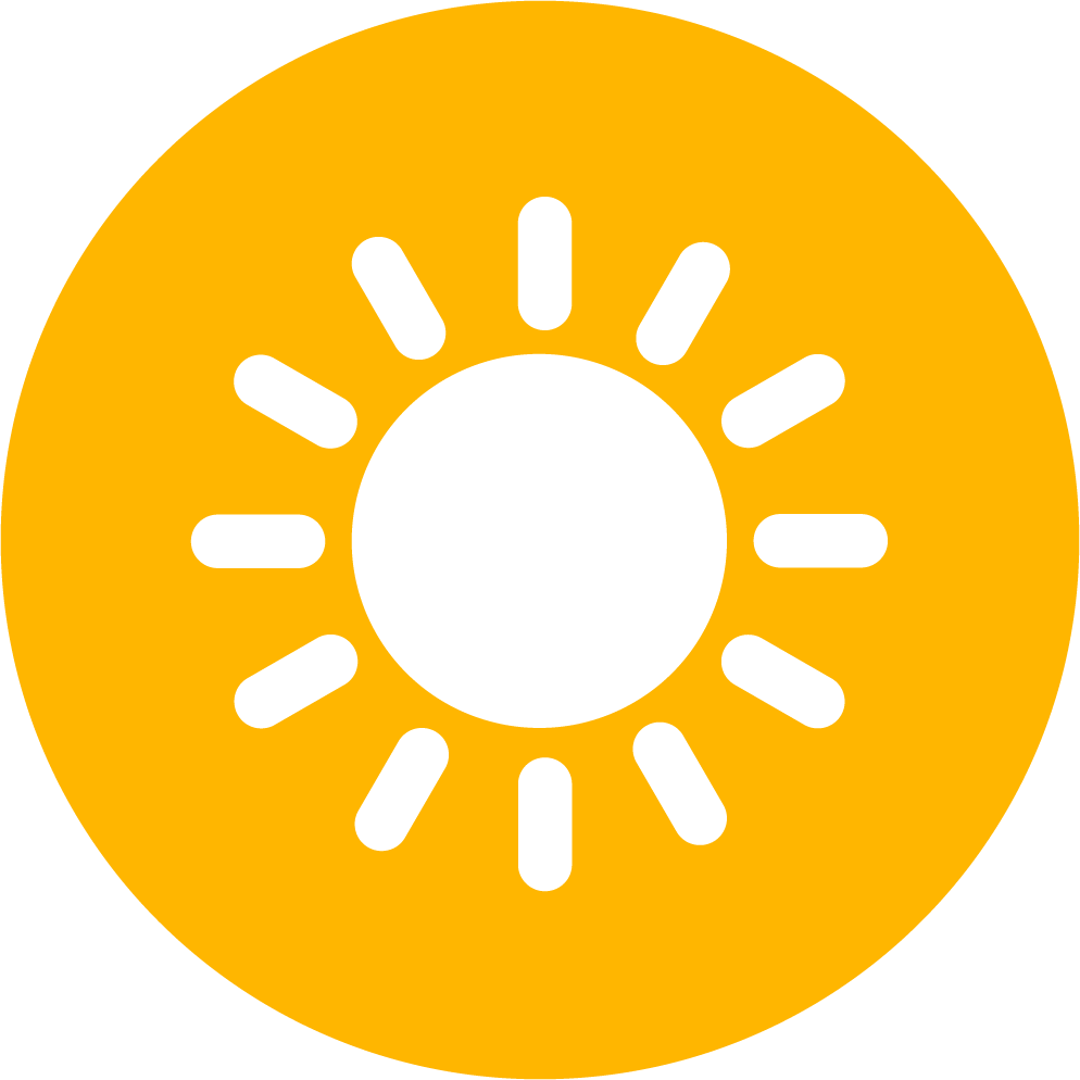 Bright Sun Icon PNG Image