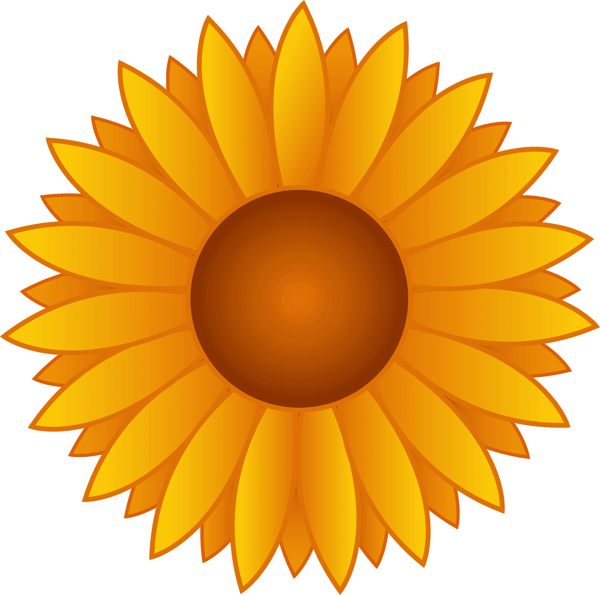 Bright Sunflower Clipart PNG Image