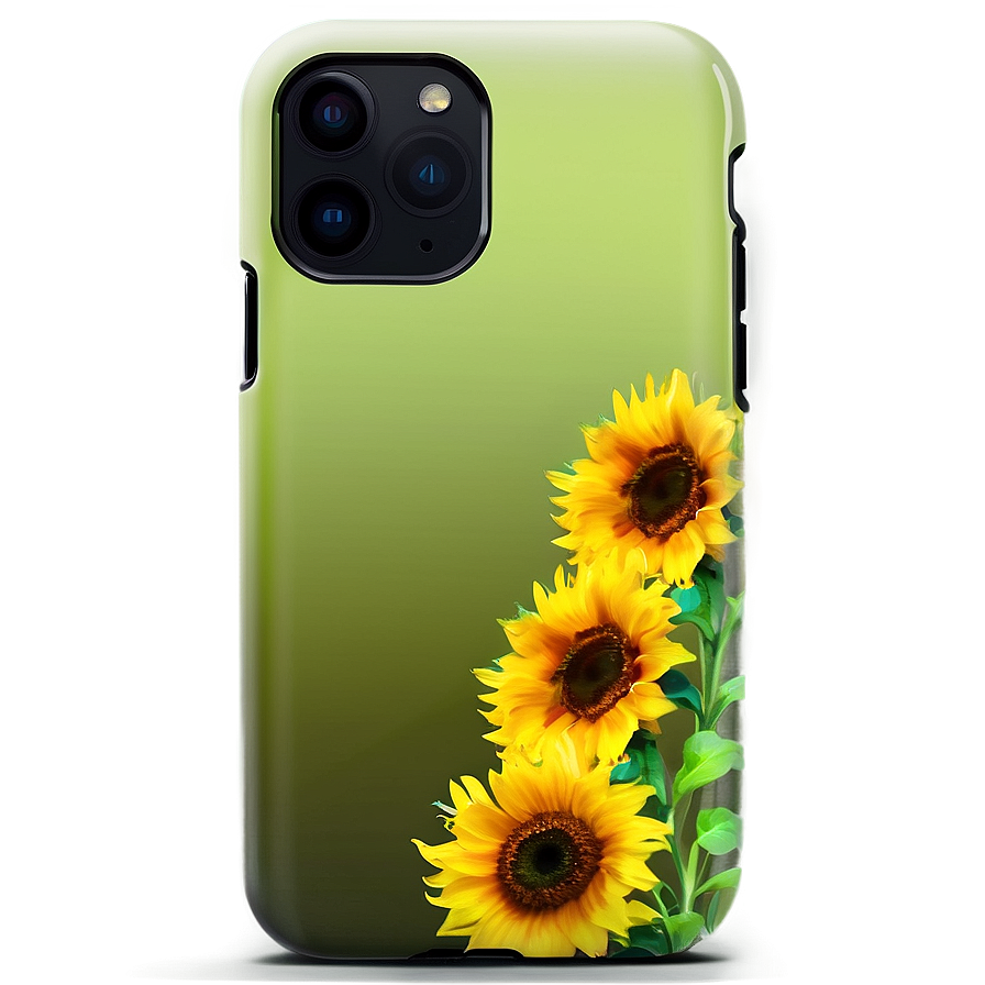 Bright Sunflower Iphone Case Png Mey14 PNG Image