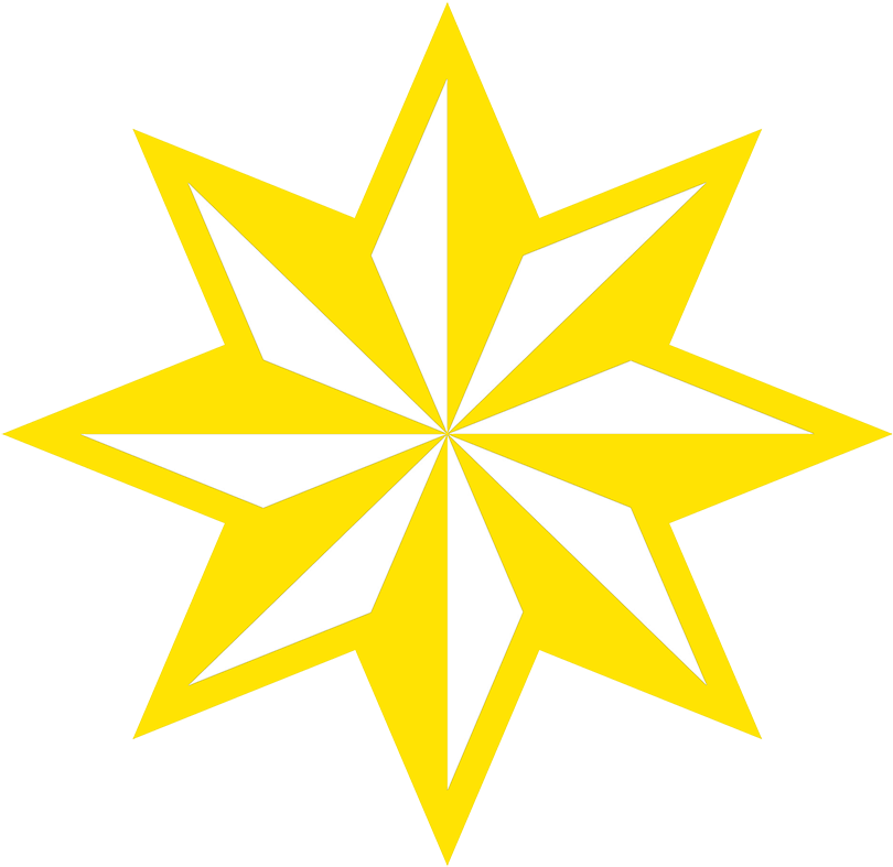 Bright Yellow Star Graphic PNG Image