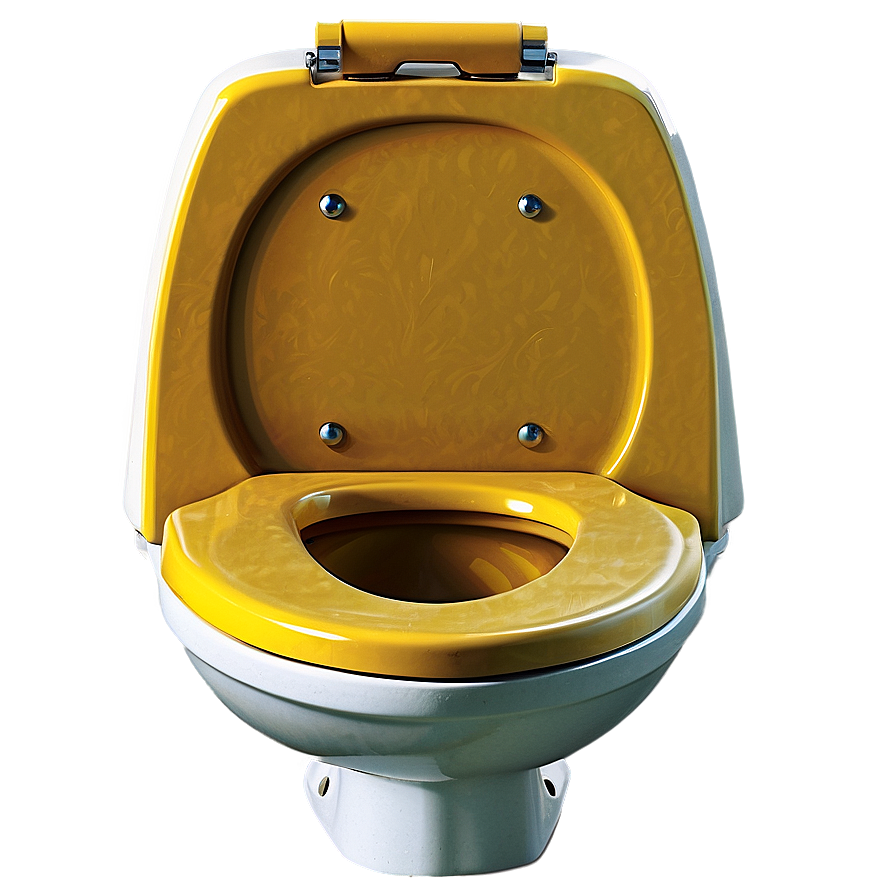 Bright Yellow Toilet Seat Png 06262024 PNG Image