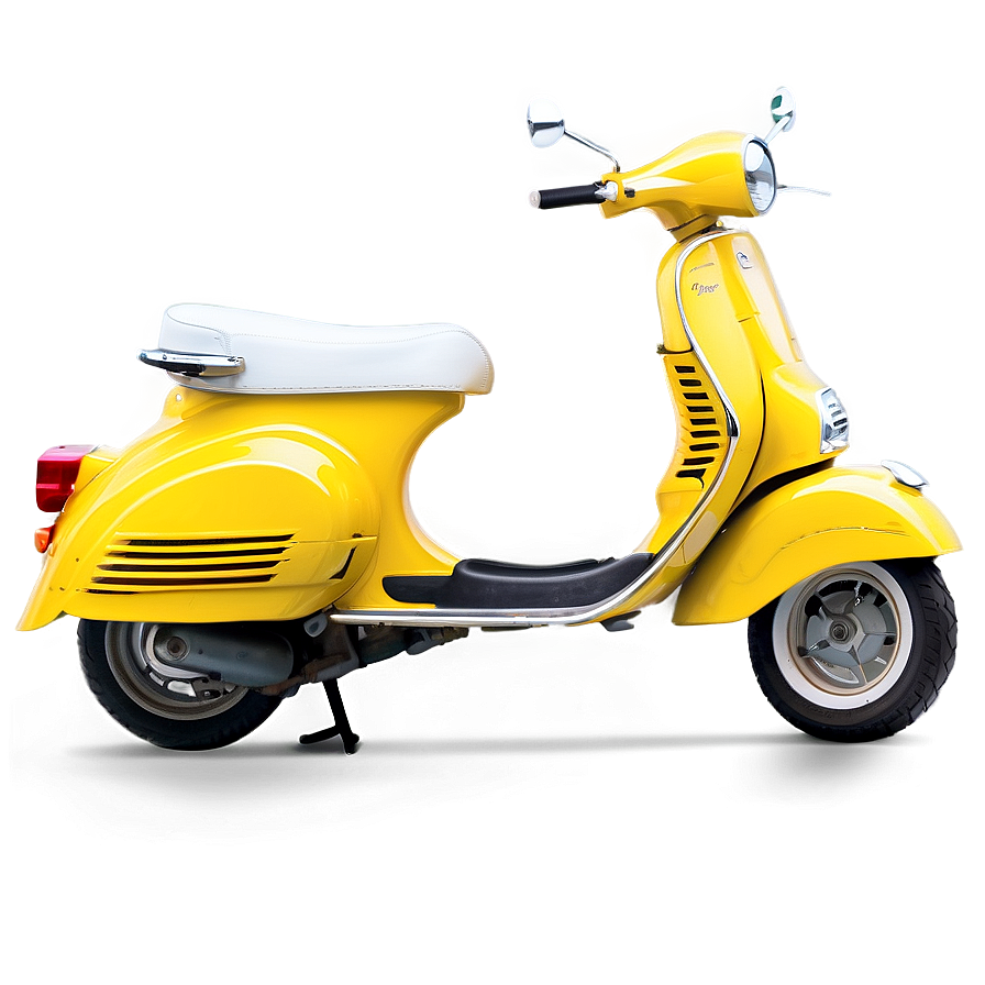 Bright Yellow Vespa Png 06252024 PNG Image