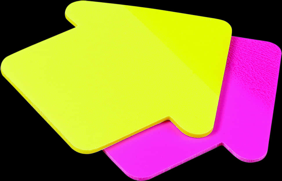 Bright Yellowand Pink Sticky Notes PNG Image