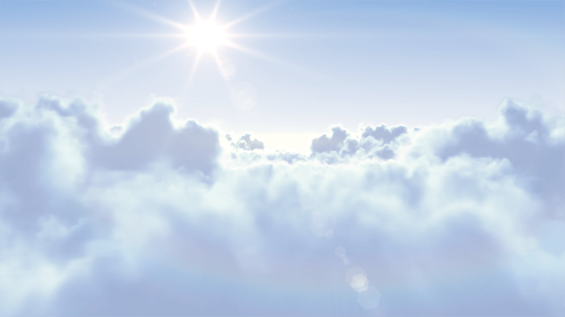 Brilliant Sun Over Clouds PNG Image