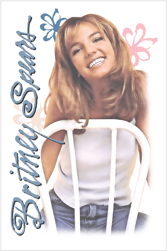 Britney Spears Floral Backdrop PNG Image