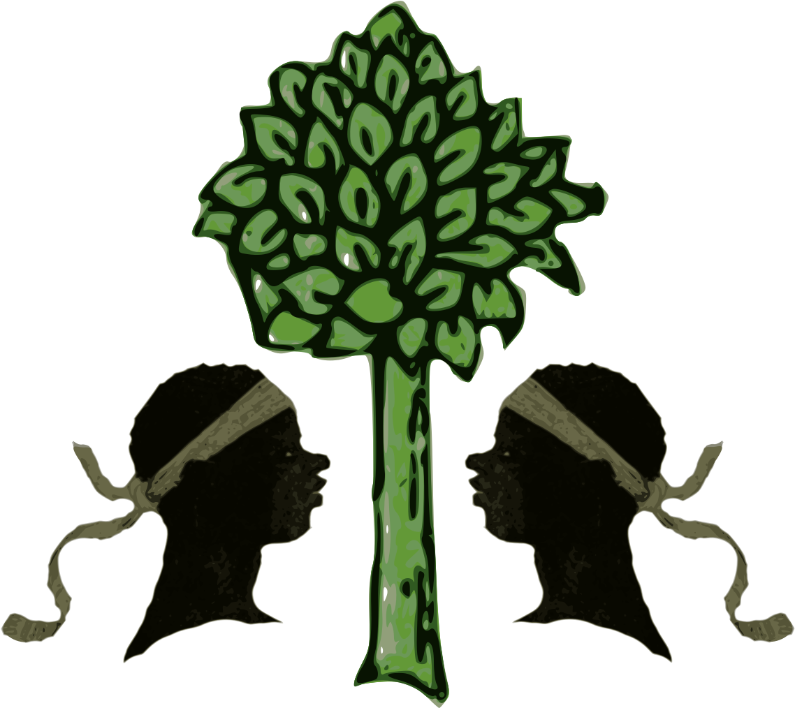 Broccoli Treeand Silhouettes PNG Image