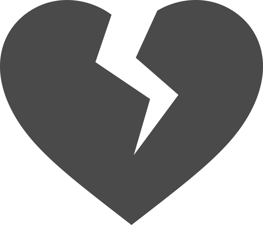 Broken Black Heart Emoji PNG Image