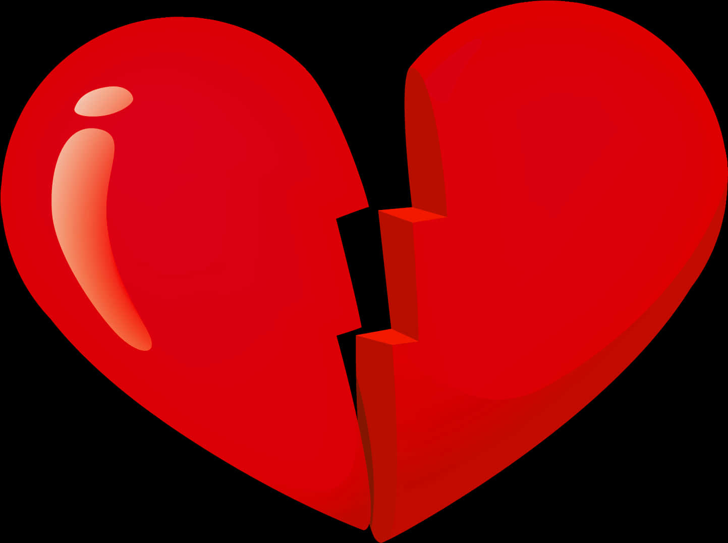 Broken Heart Graphic PNG Image