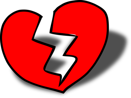 Broken Heart Graphic PNG Image