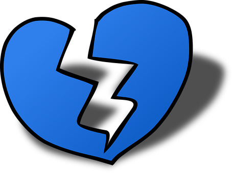 Broken Heart Icon PNG Image