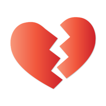 Broken Heart Icon PNG Image