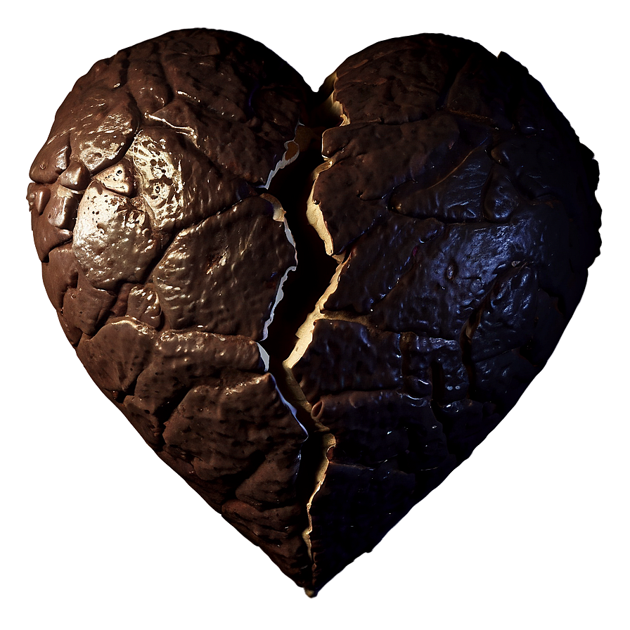 Broken Heart In Darkness Png Wul56 PNG Image